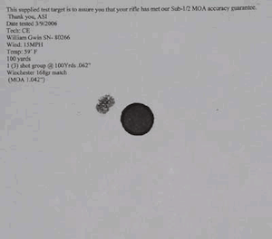 accuracy systems Remington 700 hole in hole target